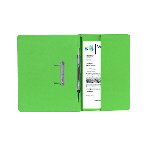 Exacompta Guildhall Right Hand Transfer Spiral Pocket File 315gsm Foolscap Green (25 Pack) 211/90662Z (GH25486)