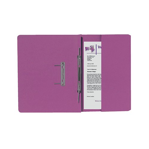 Exacompta Guildhall Right Hand Transfer Spiral Pocket File 315gsm Foolscap Pink (25 Pack) 211/9064Z (GH25488)