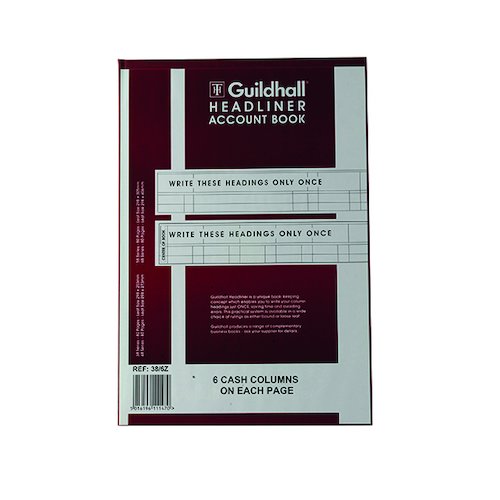 Exacompta Guildhall Headliner 6 Cash Column Account Book 38/6 1147 (GH386)