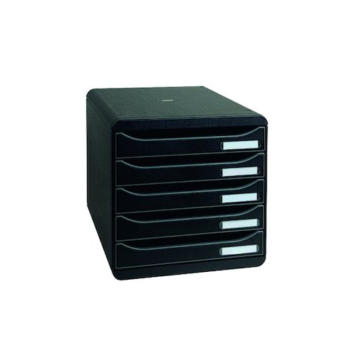 Exacompta Big Box Plus 5 Drawer Black 309714D (GH42171)
