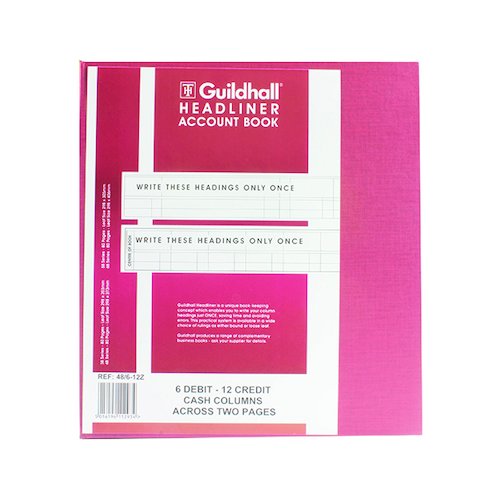Exacompta Guildhall 298x273mm Headliner Book 80 Pages 48/6 12 1293 (GH48612)