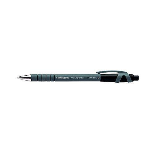 PaperMate Flexgrip Ultra Retractable Ballpoint Pen Medium Black (12 Pack) S0190393 (GL26511)