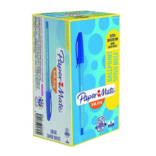 PaperMate InkJoy 100 Ballpoint Pen Medium Blue (50 Pack) S0957130 (GL95713)