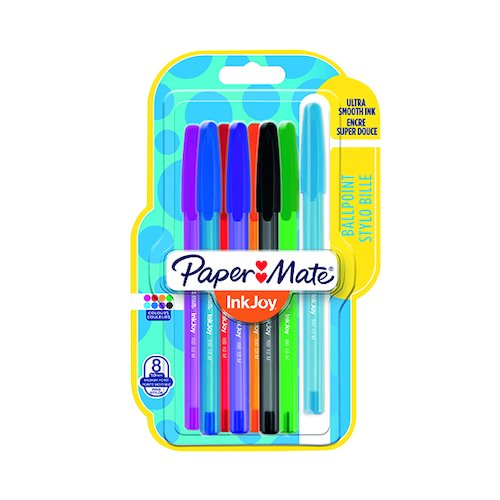Paper Mate InkJoy 100 Assorted Ball Pen (8 Pack) 1927074 (GL95719)
