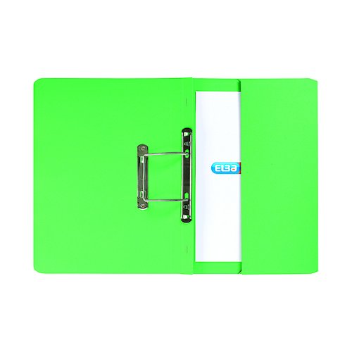 Elba Stratford Spring Pocket File 320gsm Foolscap Green (25 Pack) 100090147 (GX30114)