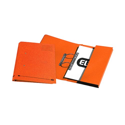 Elba Stratford Spring Pocket File 320gsm Foolscap Orange (25 Pack) 100090148 (GX30116)