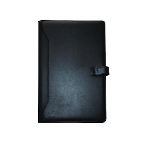Monolith Leather Look Conference Folder PU With A4 Pad Black 2900 (HM29000)