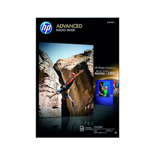 HP White A3 Advanced Glossy Photo Paper (20 Pack) Q8697A (HPQ8697A)