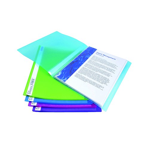 Rapesco Flexi Display Book 40 Pocket A4 Bright Assorted (10 Pack) 0917 (HT00536)