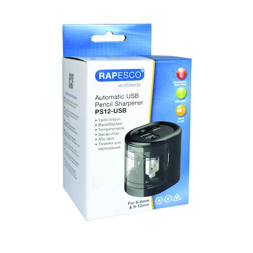 Rapesco USB Electric Pencil Sharpener Black 1449 (HT01125)