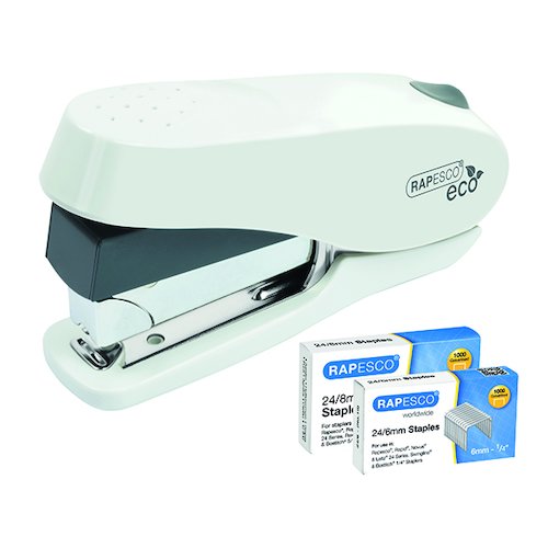 Rapesco ECO Luna Less Effort Stapler White 1467 (HT01515)