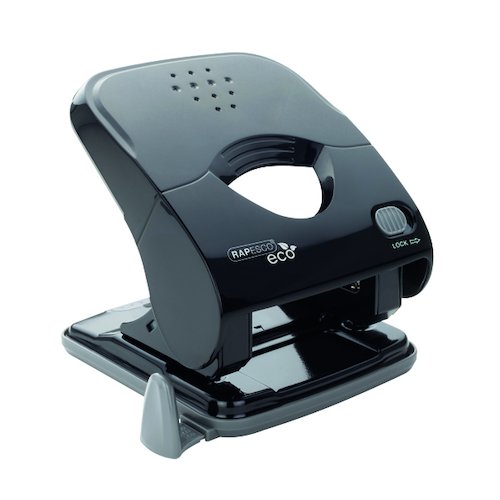Rapesco ECO X5 40ps Less Effort 2 Hole Punch Black 1525 (HT01646)