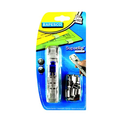 Rapesco Supaclip 40 Dispenser Stainless Steel RC4025SS (HTRC4025SS)