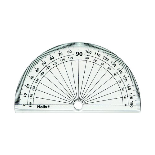 Helix 10cm 180 Degree Protractor Clear (HX54499)