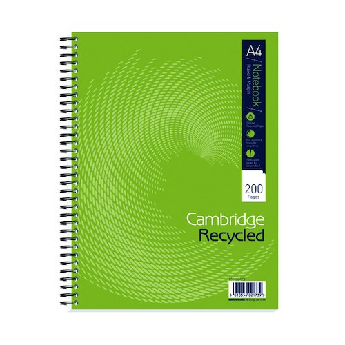 Cambridge Recycled Ruled Wirebound Notebook 200 Pages A4+ (3 Pack) 100080423 (JD93266)