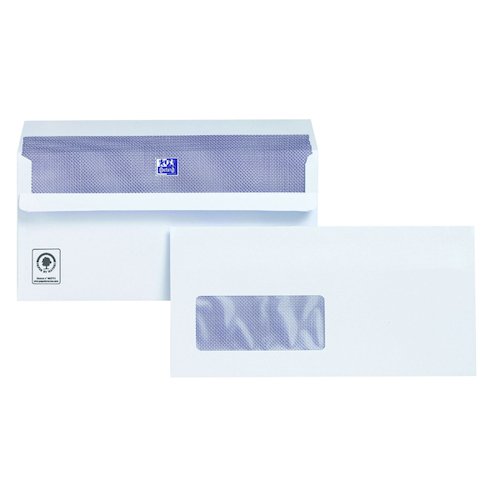 Plus Fabric DL Envelopes Window Wallet Self Seal 120gsm White (500 Pack) C22570 (JDC22570)