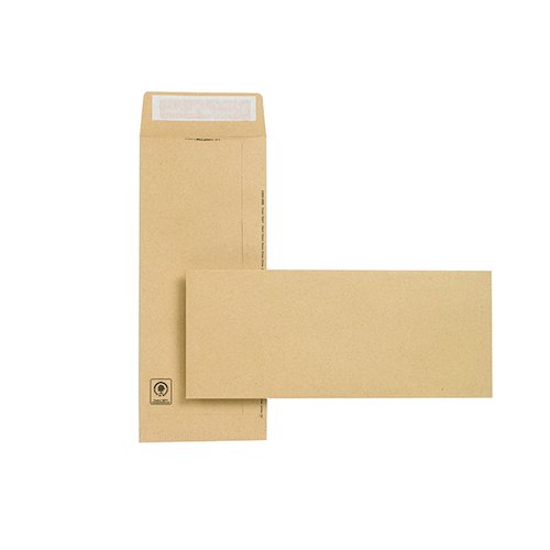 New Guardian Envelope 305x127mm Pocket Peel and Seal Easy Open 130gsm Manilla (250 Pack) C27603 (JDC27603)