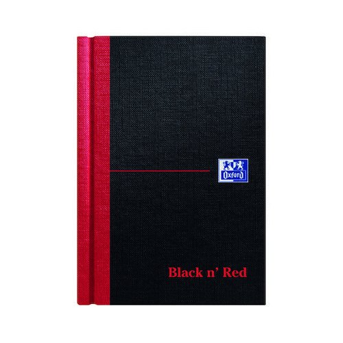 Black n' Red Casebound Hardback Notebook 192 Pages A6 (5 Pack) 100080429 (JDC66655)