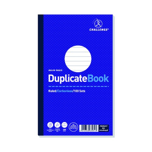Challenge Carbonless Duplicate Book 100 Sets 210x130mm (5 Pack) 100080458 (JDE63031)