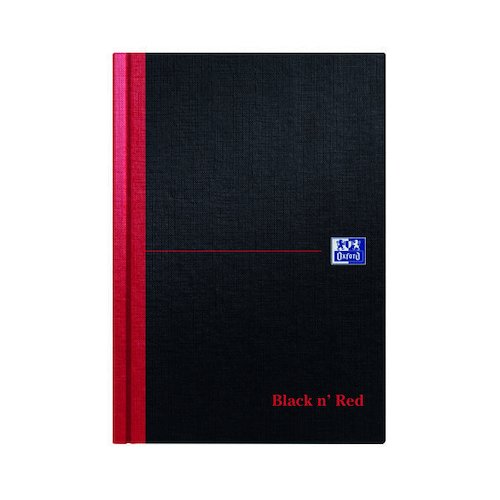 Black n' Red Casebound Hardback Notebook 192 Pages A5 (5 Pack) 100080459 (JDE66857)