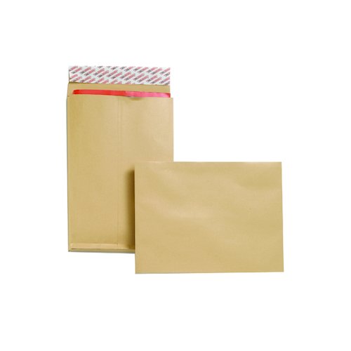 New Guardian C4 Envelopes Gusset Peel and Seal 130gsm Manilla (25 Pack) F27666 (JDF27666)