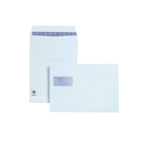 Plus Fabric C4 Envelope Pocket Window Peel and Seal 120gsm White (250 Pack) F28749 (JDF28749)