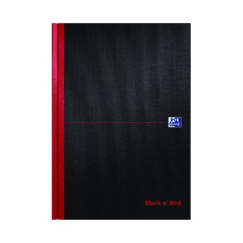 Black n' Red Ruled Casebound Hardback Notebook A4 100080473 (JDF66069)