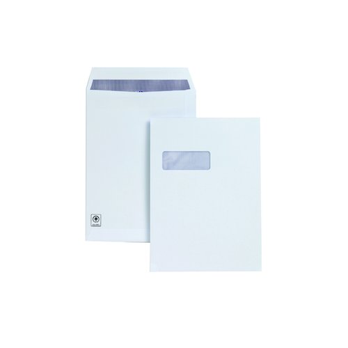 Plus Fabric C4 Envelope Pocket Window Self and Seal 120gsm White (250 Pack) H27070 (JDH27070)
