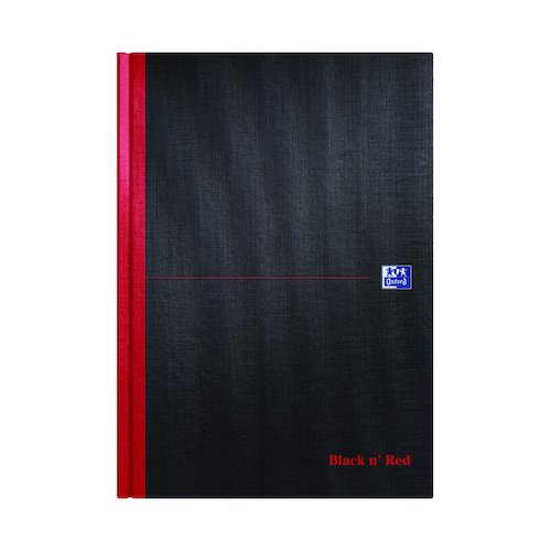 Black n' Red Plain Casebound Hardback Notebook A4 (5 Pack) 100080489 (JDH64068)