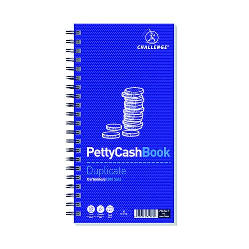 Challenge Petty Cash Book 200 Duplicate Slips 280x141mm 100080052 (JDJ71989)