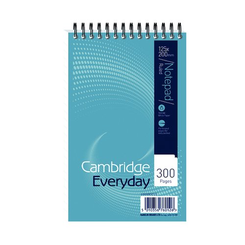 Cambridge Everyday Ruled Wirebound Notebook 300 Pages 125 x 200mm (5 Pack) 846200083 (JDK76012)