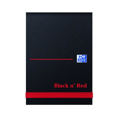 Black n' Red Plain Elasticated Casebound Notebook 192 Pages A7 (10 Pack) 100080540 (JDM67072)