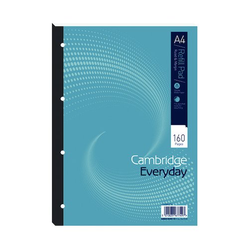 Cambridge Everyday Ruled Margin Refill Pad 160 Pages A4 (5 Pack) 846200192 (JDM76003)