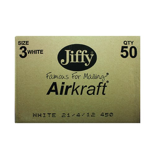 Jiffy AirKraft Bag Size 3 220x320mm White (50 Pack) JL 3 (JF13300)