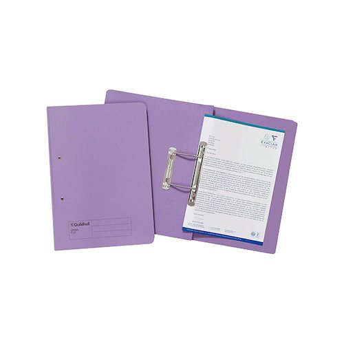 Exacompta Guildhall Transfer File 285gsm Foolscap Mauve (25 Pack) 346 MVEZ (JT22214)