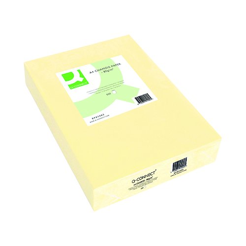 Q Connect Cream Copier A4 Paper 80gsm (500 Pack) KF01092 (KF01092)