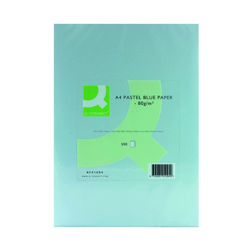 Q Connect Blue Ream Coloured Copier A4 Paper 80gsm (500 Pack) KF01094 (KF01094)
