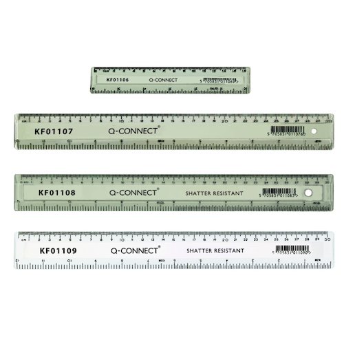 Q Connect Clear 150mm/15cm/6inch Ruler KF01106 (KF01106)