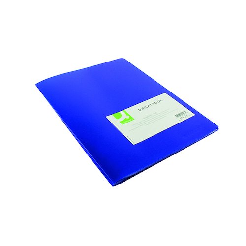 Q Connect Polypropylene Display Book 10 Pocket Blue KF01247 (KF01247)
