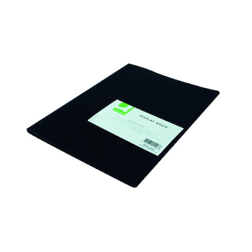 Q Connect Polypropylene Display Book 10 Pocket Black KF01248 (KF01248)