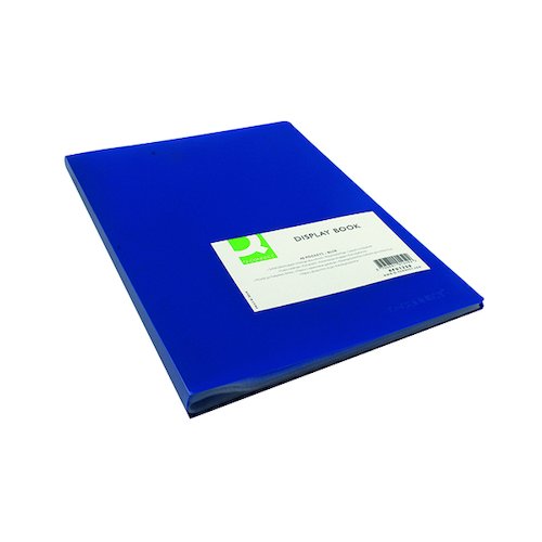 Q Connect Polypropylene Display Book 40 Pocket Blue KF01259 (KF01259)
