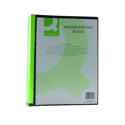 Q Connect Presentation Display Book 60 Pocket A4 Black  KF01269 (KF01269)