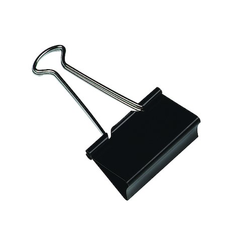 Q Connect Foldback Clip 19mm Black (10 Pack) KF01282 (KF01282)