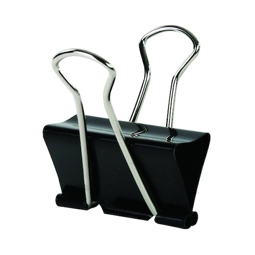 Q Connect Foldback Clip 42mm Black (10 Pack) KF01285 (KF01285)