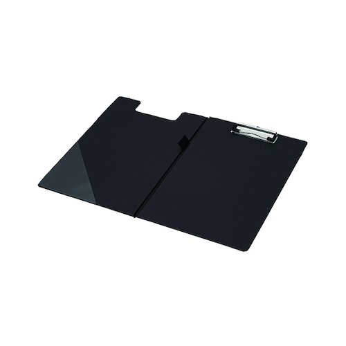 Q Connect PVC Foldover Clipboard Foolscap Black KF01300 (KF01300)