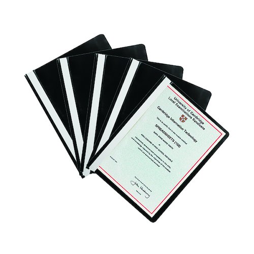 Q Connect Project Folder A4 Black (25 Pack) KF01453 (KF01453)