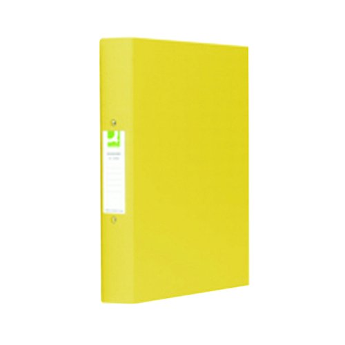 Q Connect 25mm 2 Ring Binder Polypropylene A4 Yellow (10 Pack) KF01472 (KF01472)