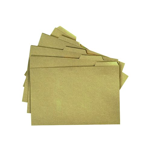 Q Connect Kraft Tabbed Folder 170gsm Foolscap Buff (100 Pack) KF01578 (KF01578)