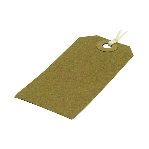 Strung Tag 82x41mm Buff (1000 Pack) KF01597 (KF01597)