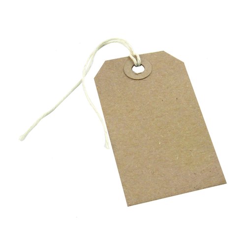 Strung Tag 146x73mm Buff (1000 Pack) KF01613 (KF01613)